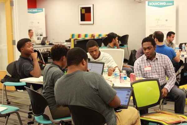 RIoT Hackathon teams working